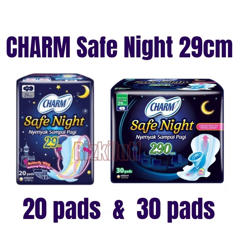 Charm Pembalut Safe Night 29cm 30pads