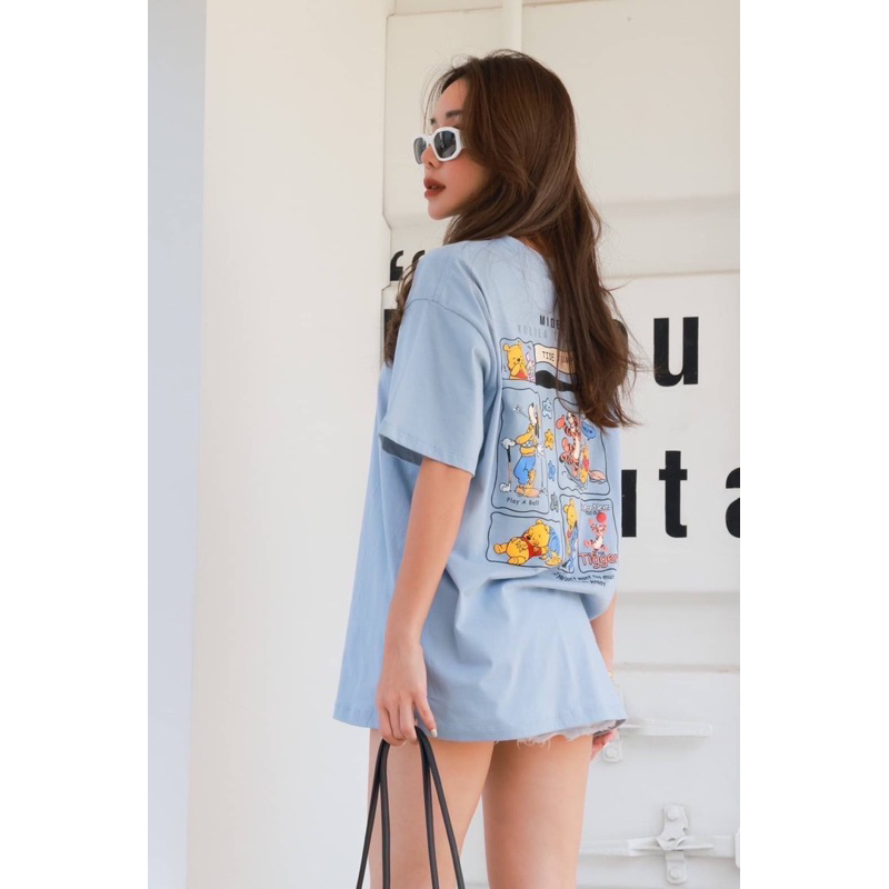 ATASAN GIANTS BASIC POOH OVERSIZE KAOS IMPORT BANGKOK (BJGB467)