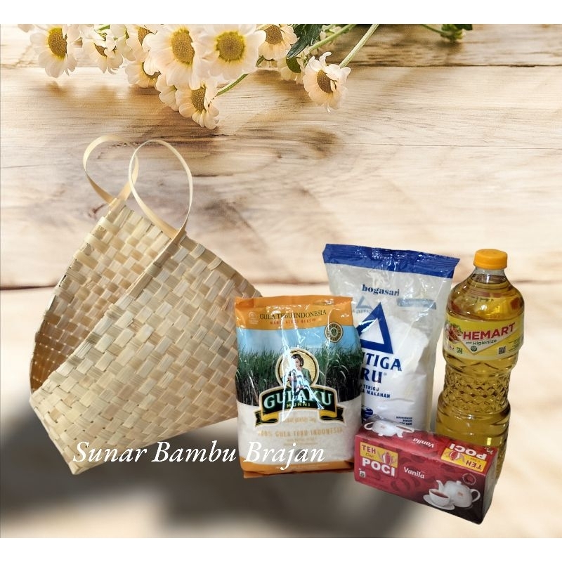 Tas Ketupat Bambu | Tas Keranjang | Tas Jinjing | Tas Bambu | Hampers | Kerajinan Bambu