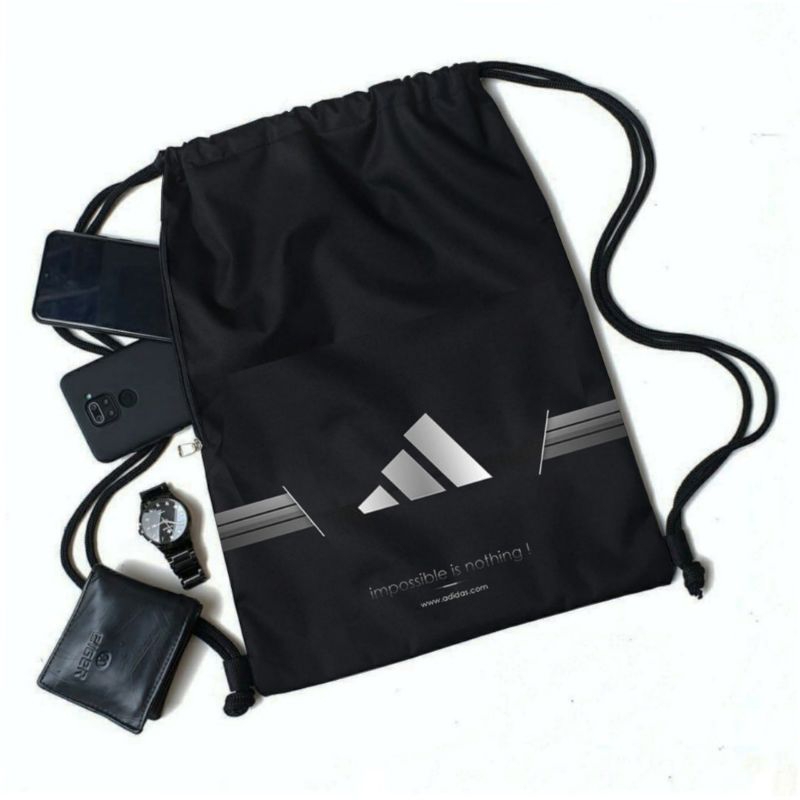 Stringbag Adidas Tas Serut Olahraga Gymsack Futsal Sepakbola