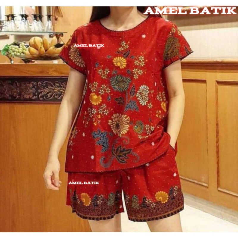 SETELAN BATIK UNGGUL JAYA || SETELAN BATIK CELANA PENDEK