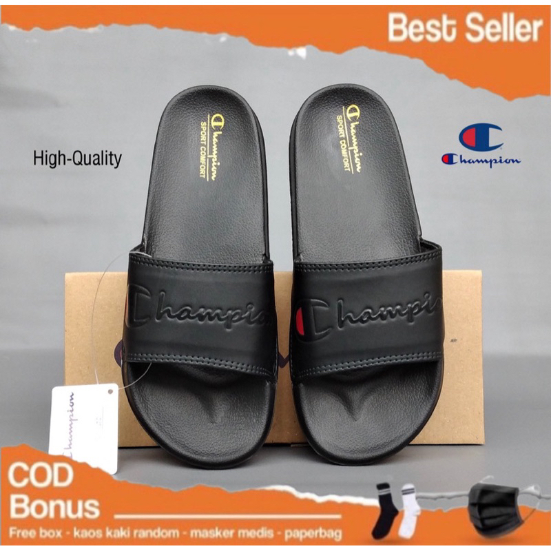 Sendal Slop Pria Original Champion Slip On Slide Dewasa Kekinian