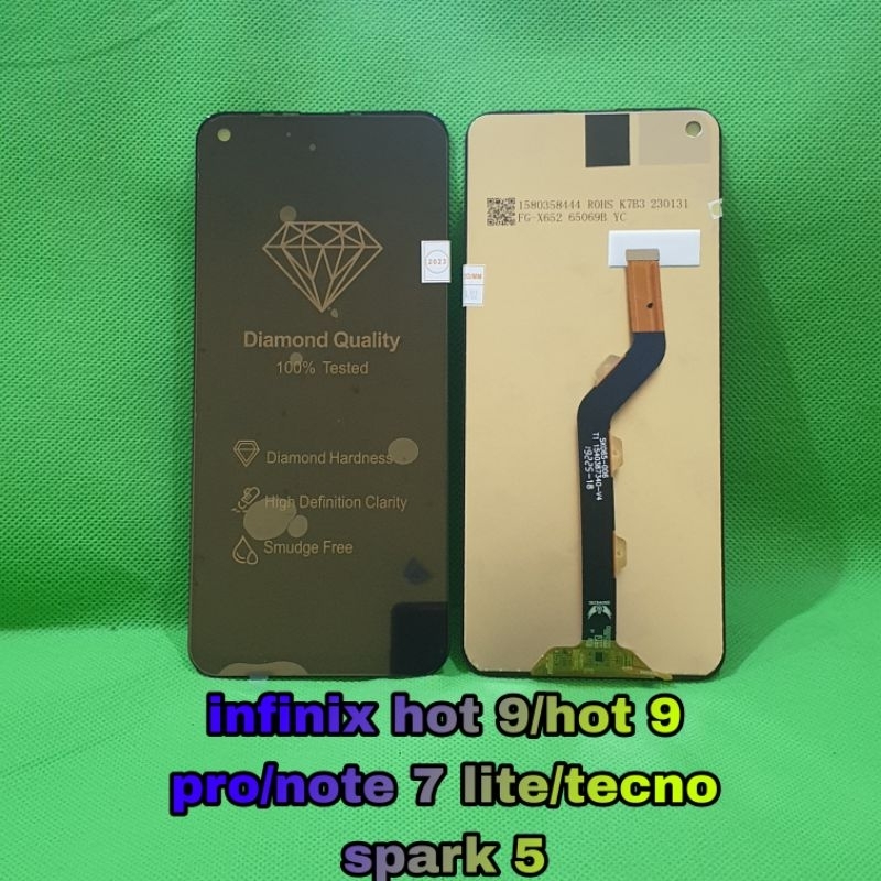 lcd ts touchscreen infinix hot 9 / hot 9 pro / note 7 lite / tecno spark 5