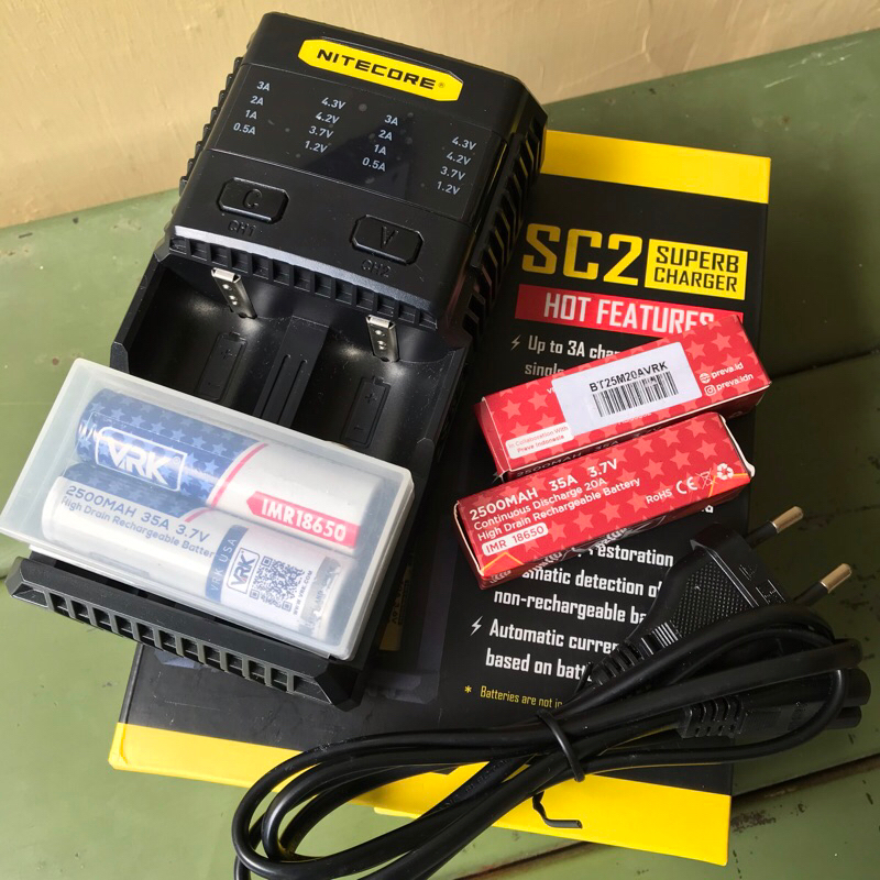 Nitecore SC2 & VRK 2500mAh Bekas