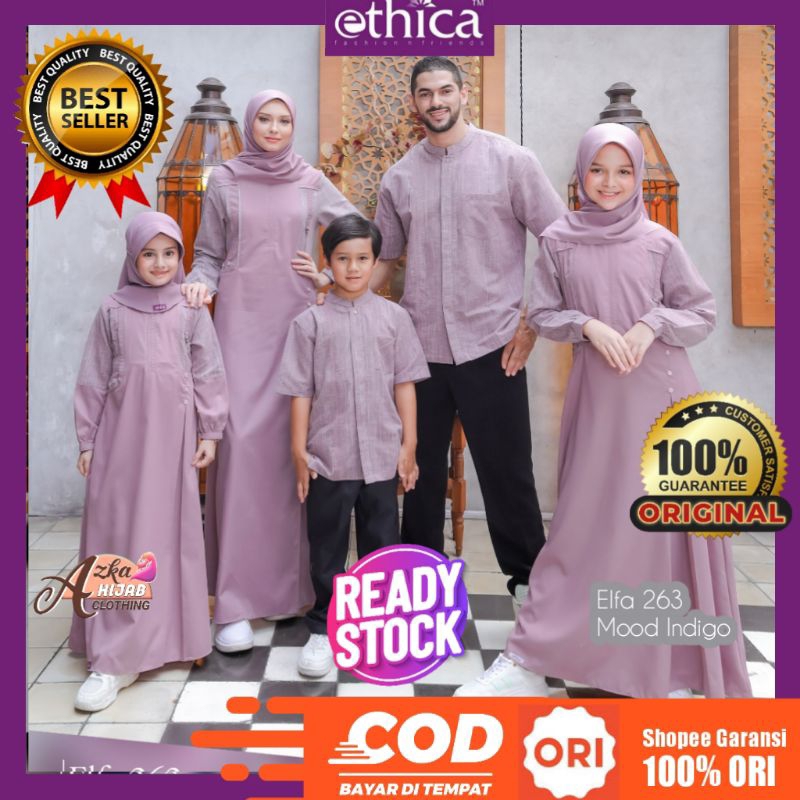 SARIMBIT ETHICA 2023 ELFA 262 SWEET LYLAC / BAJU COUPLE KELUARGA / BAJU MUSLIM COUPLE KELUARGA / BAJU LEBARAN 2023 / BAJU KELUARGA / BAJU SERAGAM LEBARAN / BAJU SARIMBIT KELUARGA MUSLIM /SARIMBIT KELUARGA 2023 / BAJU COUPLE MUSLIM KELUARGA / GAMIS LEBARAN