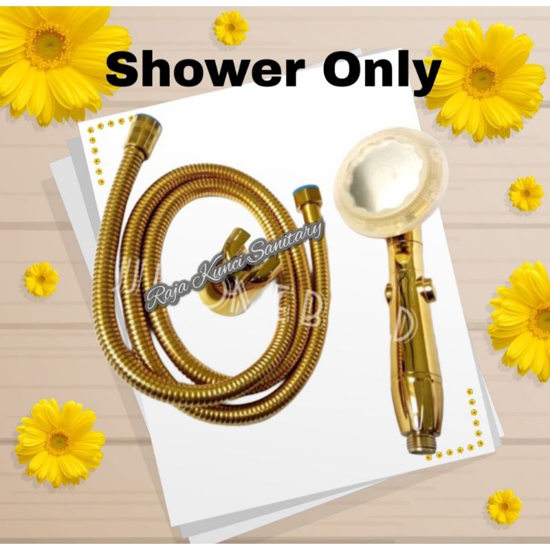 Hand Shower Komplit Kran Gold/Hand Shower Set Gold/Shower Set Kamar Mandi High Quality Gold