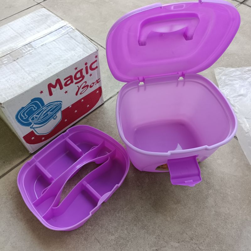 sunflower magic box ungu tempat wadah serbaguna container plastik pernak pernik