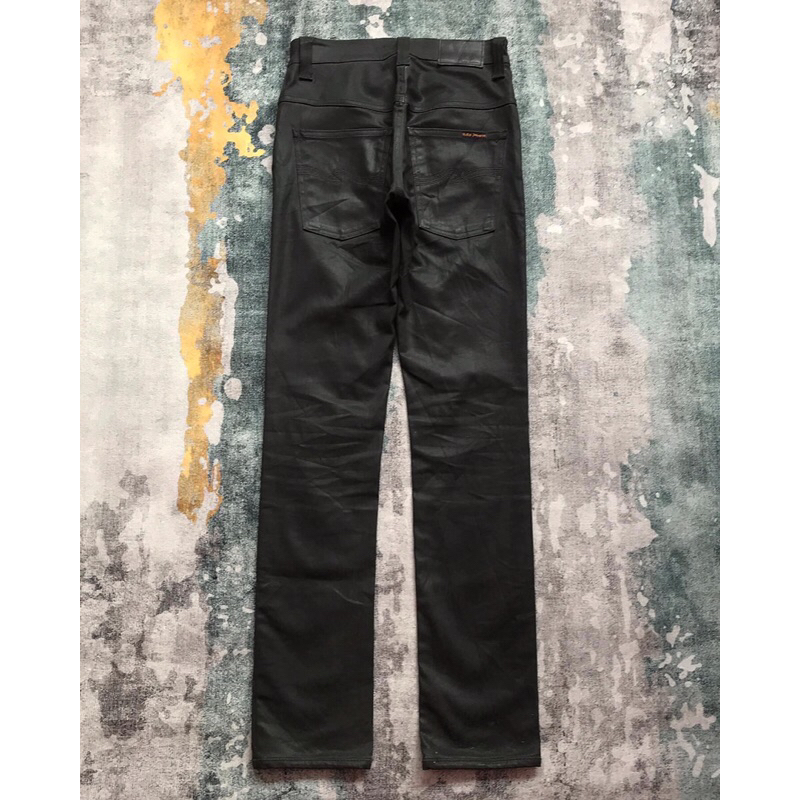 nudie jeans black coated size 27