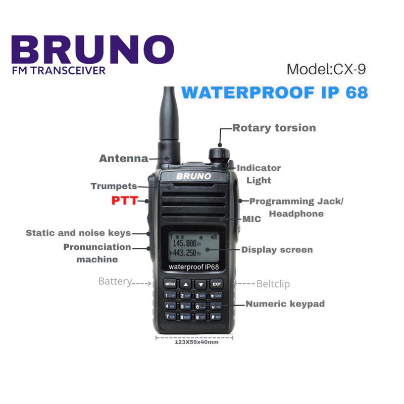 HT BRUNO CX9 POWER FULL15WATT WATERPROOF IP68