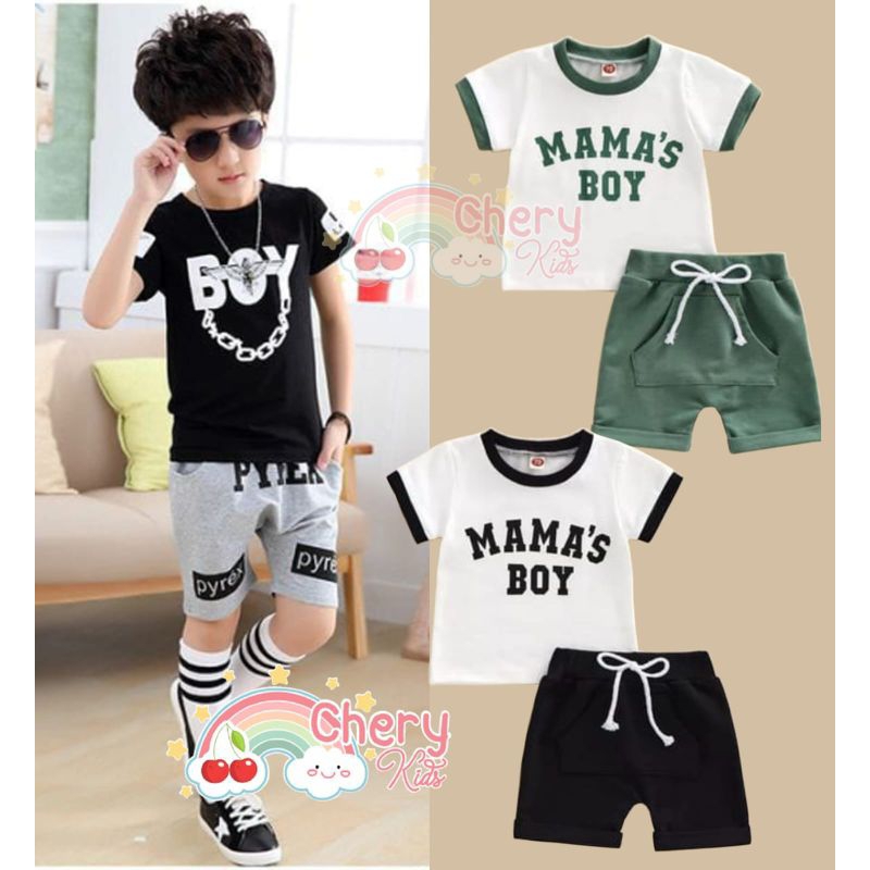 SETELAN ANAK UNISEX MAMA BOY /SET MAMA BOY BAHAN PREMIUM