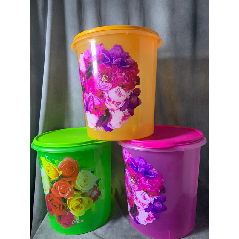 Toples Penyimpanan Snack/Cemilan Hari Raya Odate Motif Kartun Bahan Plastik Kapasitas Besar