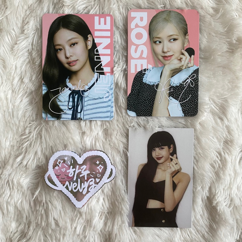 [Ready] Blackpink Rose Jennie Lisa Photocard - The Album Oreo bp official black pink pc photo card official heartsign lovesign