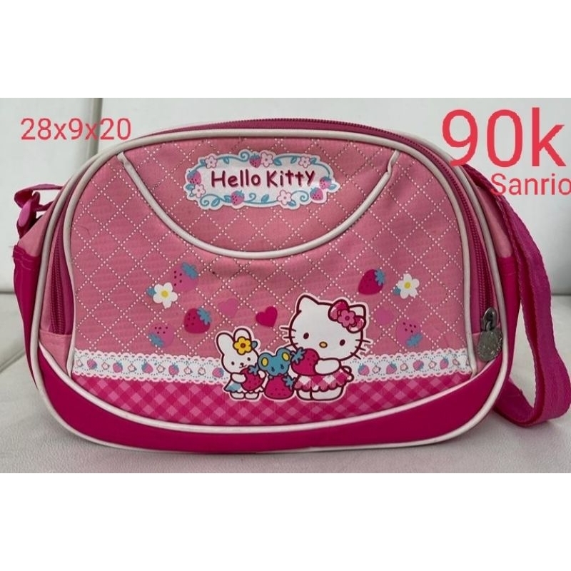 SALE Tas selempang anak perempuan ukuran besar 29x8x20 Sanrio Hello Kitty preloved like new