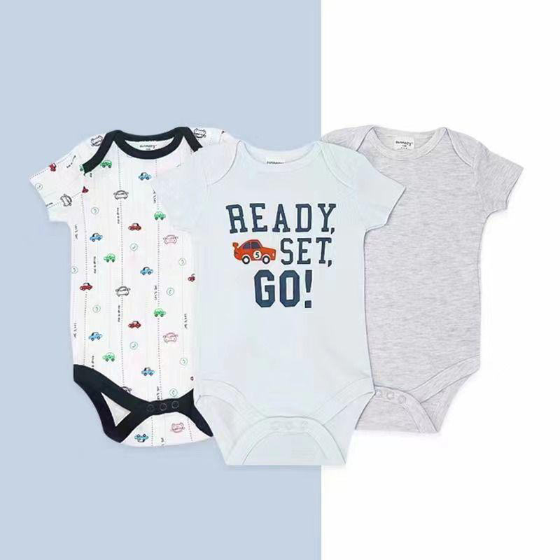 K2 - ( A ) Bodysuit Baby isi 3 pcs MOTIF BOY &amp; GIRL