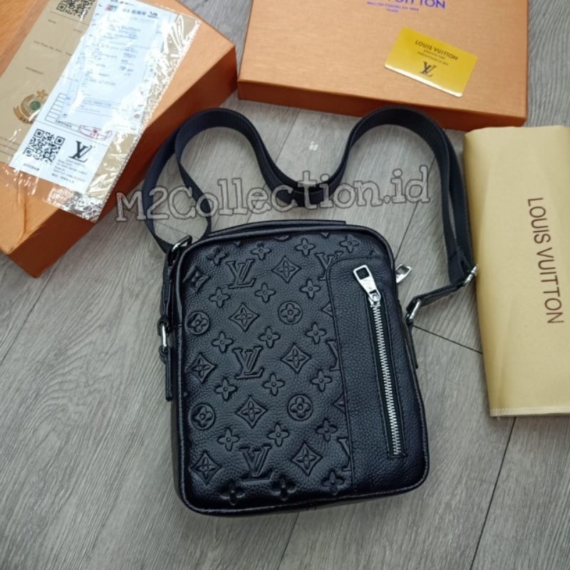 Tas Selempang Lv Monogram Damier Embos Tas Selempang Kulit Super Premium Quality