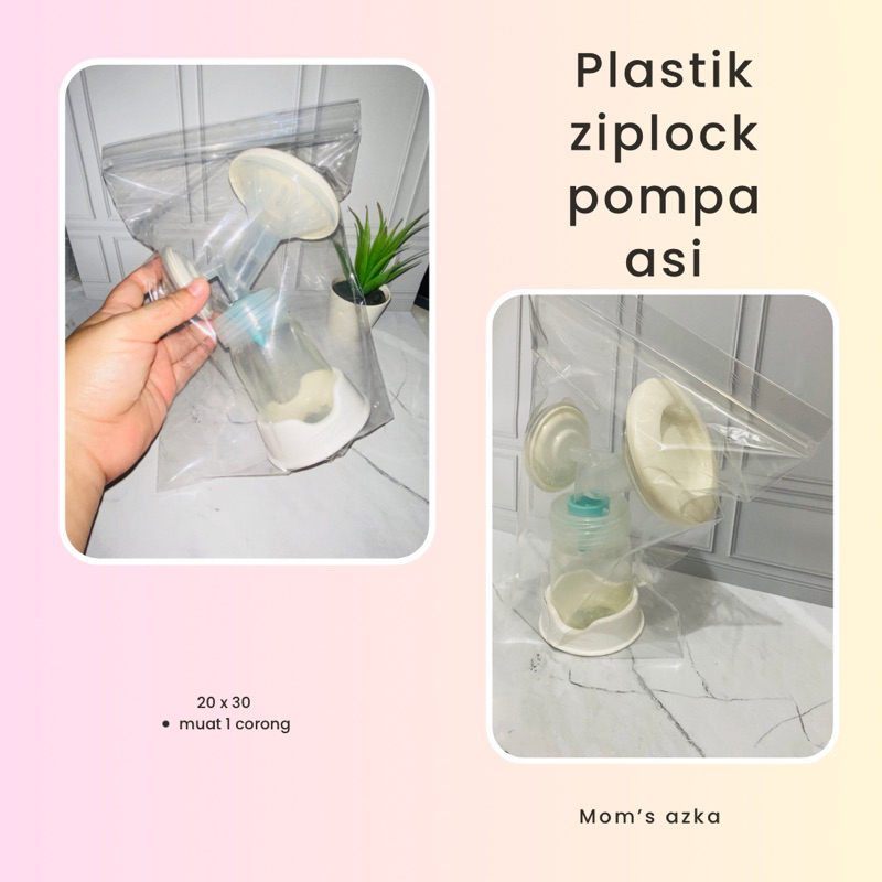 Plastik ziplock klip untuk pompa asi | plastik serbaguna | plastik corong asi