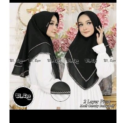 Jilbab Instan 2 layer picot El zya