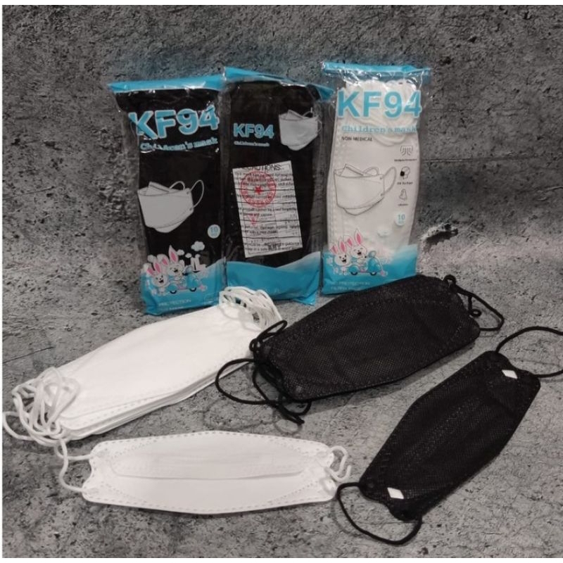 KF94 MASKER ANAK | MASKER ANAK POLOS HITAM | MASKER KF94 PUTIH