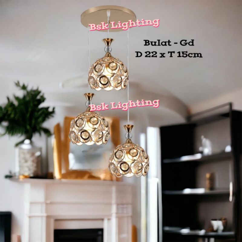 Lampu gantung minimalis modern kristal/lampu gantung kristal klasik modern/lampu ruang tamu