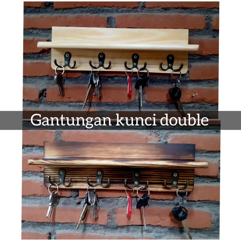 Tempat Kunci / Rak Kunci / Gantungan Kunci / Rak Kayu Serbaguna / Key Holder 30 cm