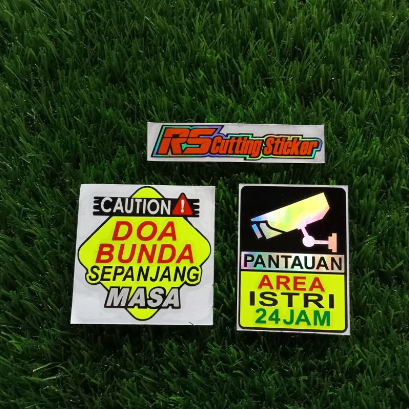 

STICKER CAUTION DO'A BUNDA STICKER CUTTING
