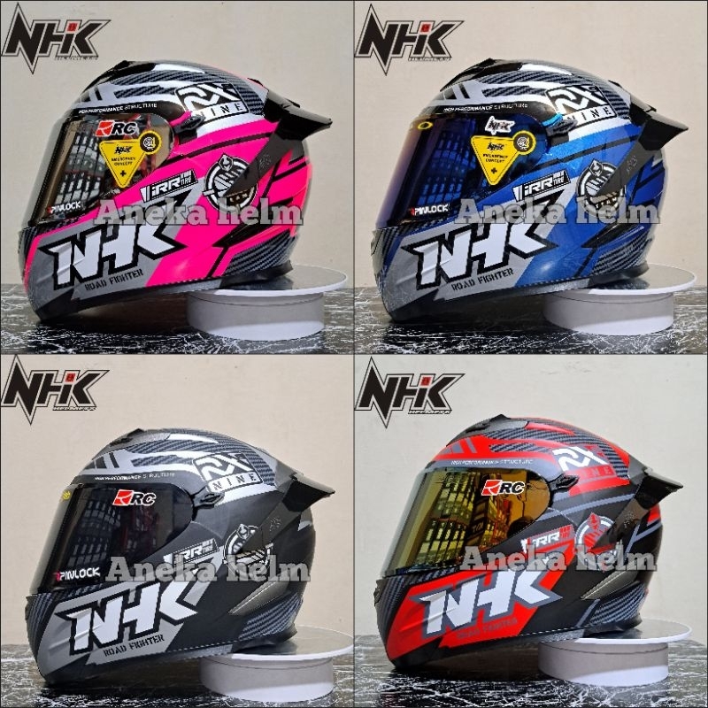 paket ganteng nhk rx9 racer | helm full face double visor | rx 9 paket ganteng