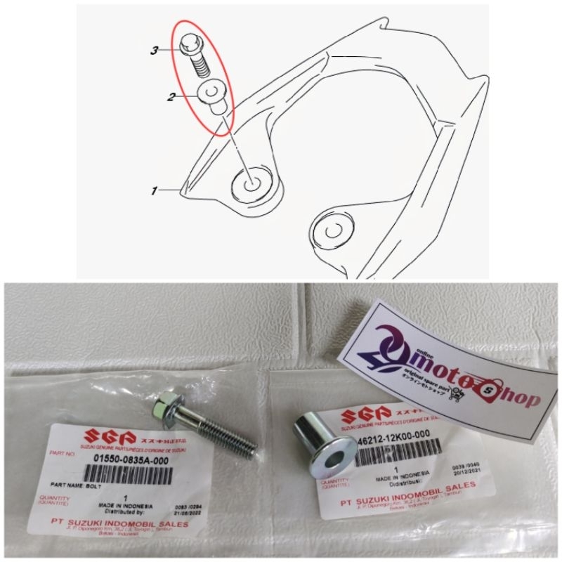 Baut Bosh Ring Behel Washer Pillion Ride Satria Fu Fi Injeksi ORI SGP