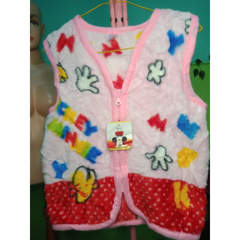 thrift vest mickey disney anak perempuan usia 8-10 tahun/rompi anak perempuan