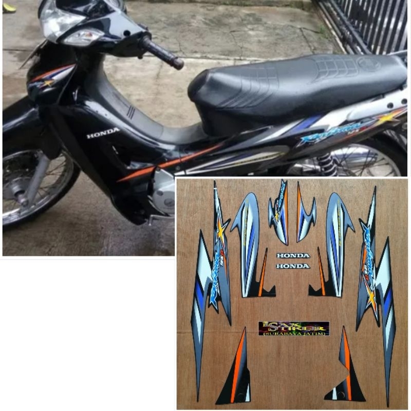 Striping Original Honda Karisma X 125 D hitam tahun 2006