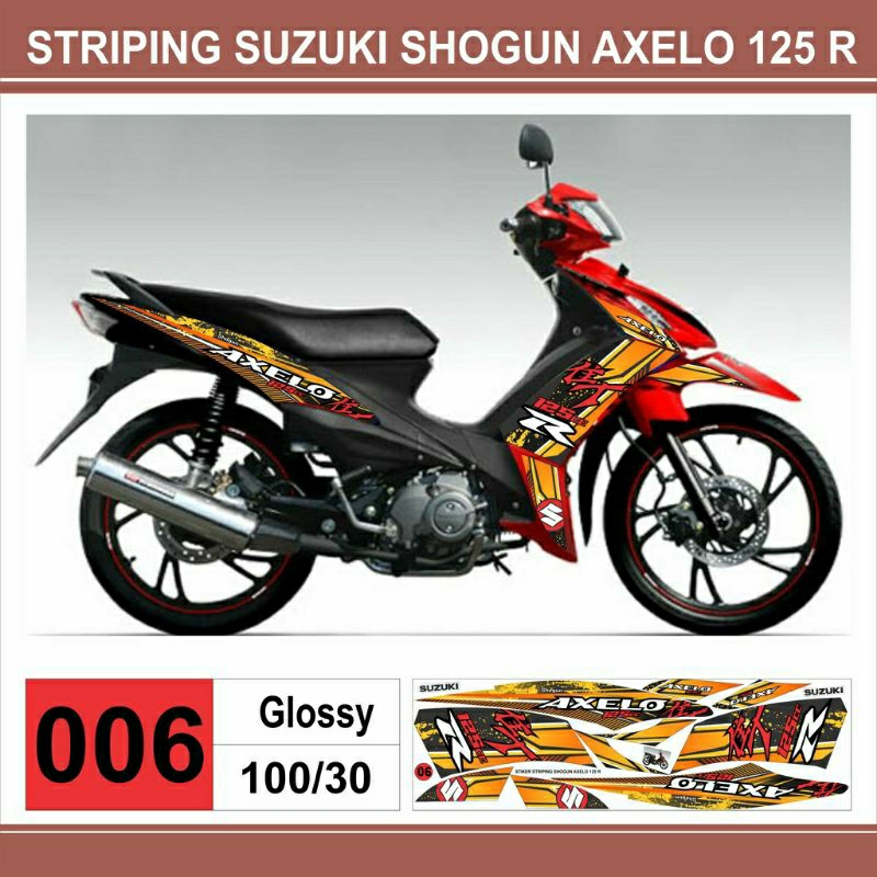 (Bisa COD) Striping stiker axelo sticker variasi Suzuki axelo decal stiker