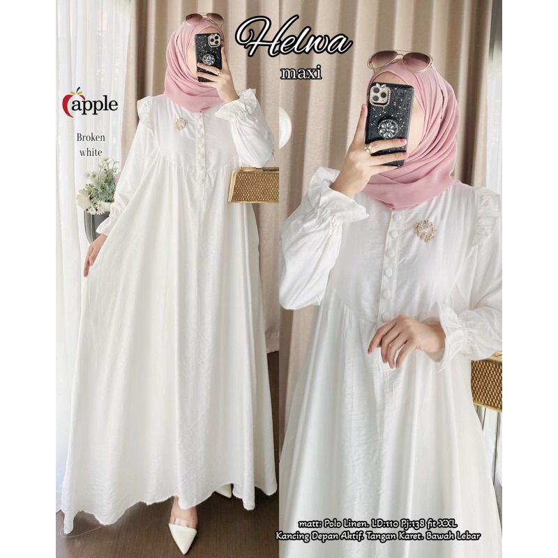Helwa dress maxi ori solo busui hijab cantik