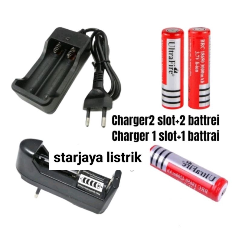 CHARGER BATERAI SENTER/BATERAI 18650