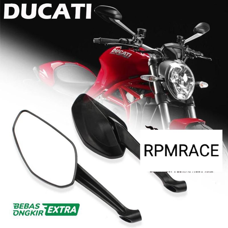 Kaca Spion Samping Sepeda Motor untuk Ducati diavel karbon Monster 2014 2017