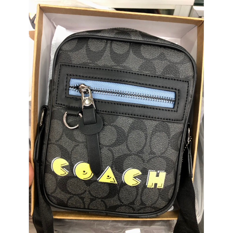 tas slingbag kulit pria terbaru / slempang HP cowok kekinian termurah / tas coach kekinian termurah 