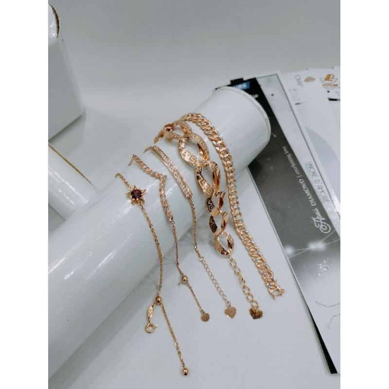 Gelang rantai fashion emas 8k(375)