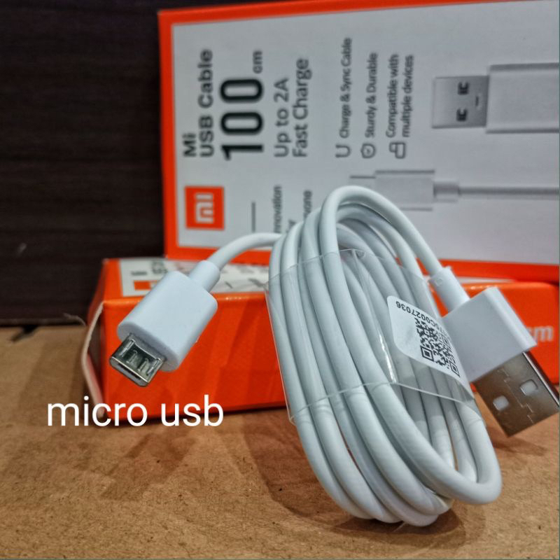 KABEL DATA XIAOMI MICRO USB FAST CHARGING 2A REDMI 3 Pro/4A/4x/5A/6A/7A/8A/9A/9C/NOTE 3/NOTE 4/NOTE 5 Cable Micro Xiaomi