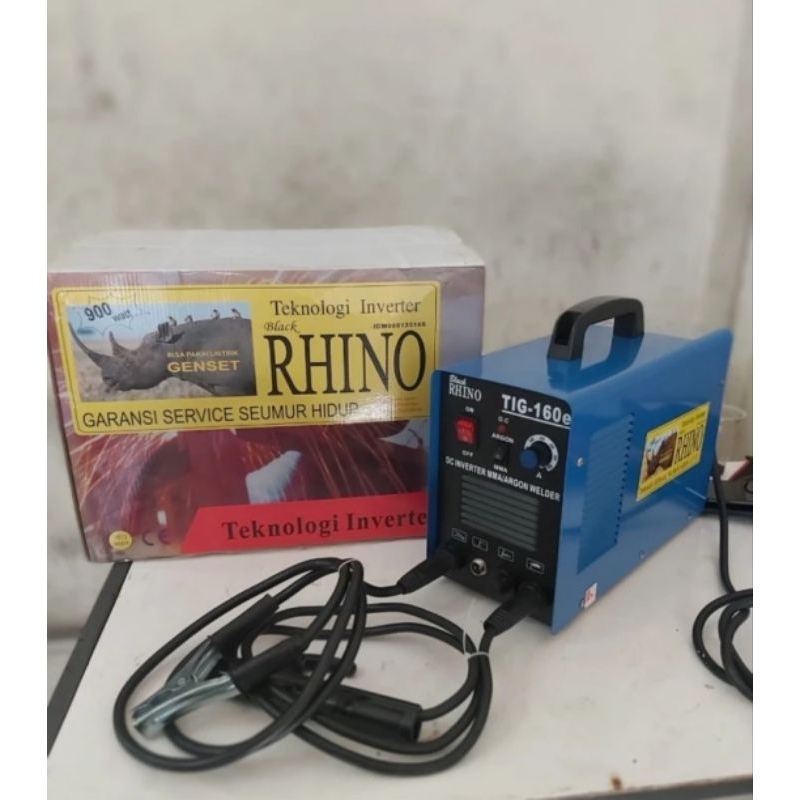 Mesin Las Inverter TIG 160 E 160 A 160 Ampere Argon / MMA RHINO Travo Trafo TIG 160E 160A