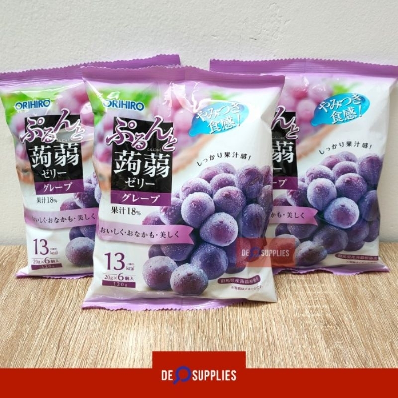 Permen Orihiro Konjac Jelly Grape 20gr Pouch - Konyaku Jepang Anggur
