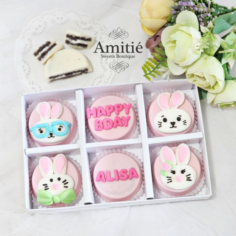 

Coklat Oreo Bunnies HBD - 1 Box isi 6 / Coklat Karakter / Birthday Gift / Hadiah Ulang Tahun