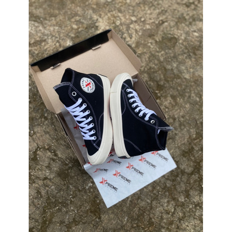 Sepatu Sneakers Pria XPREME Amarlov Etnic High black white ORIGINAL | Sepatu Sneakers | Sepatu Sekolah