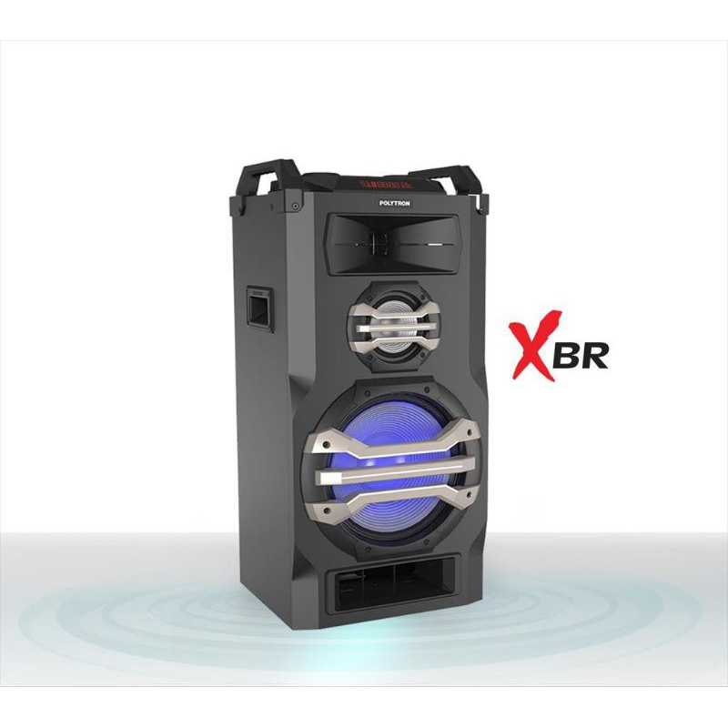 SPEAKER PORTABEL POLYTRON PTS12KF15 PTS 12KF15 BLUETOOTH 2MIC KARAOKE XBR