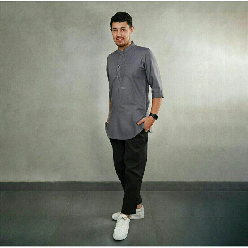 Kurta Faid Bunayya Sunnah Kemeja Koko dewasa lengan pendek