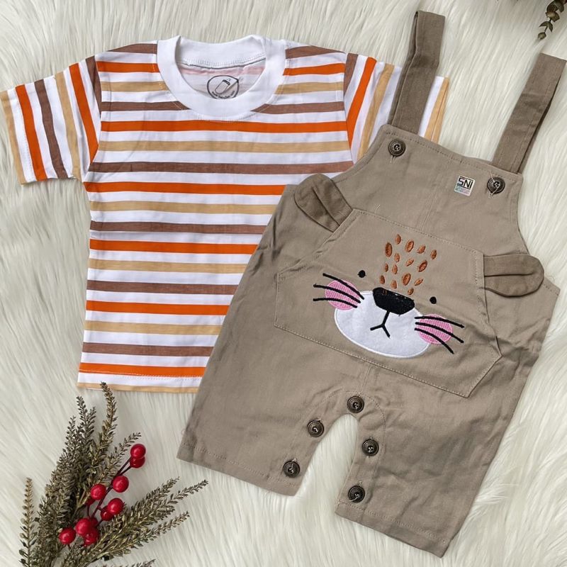 setelan overall baju kodok 0-18 bulan anak UNISEX SNI CHINOS BEAR dobby the dino OVERALL anak lucu unisex cewek cowok