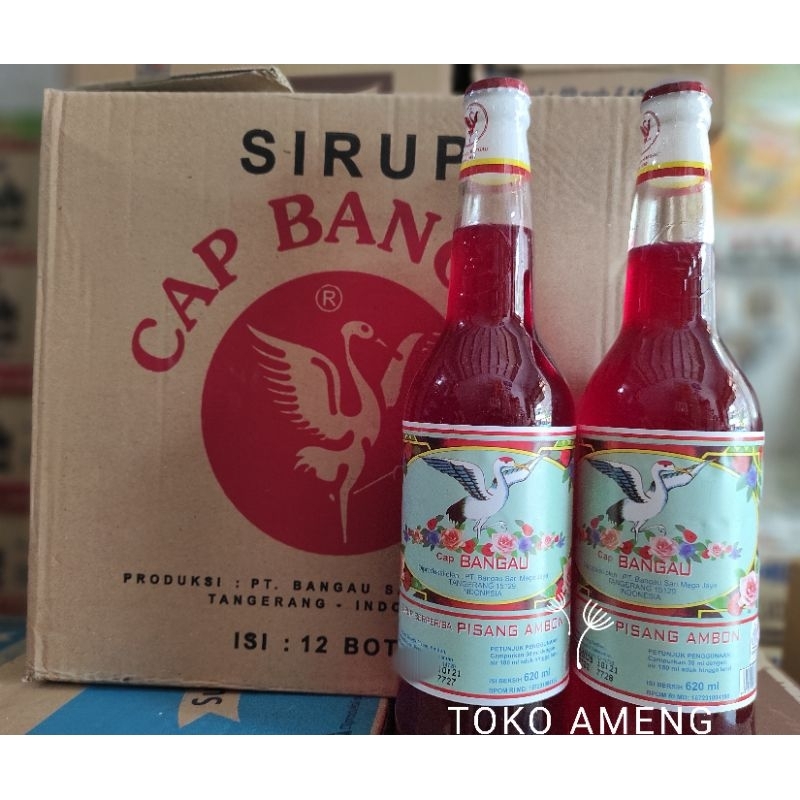 Sirup Cap Bangau Pisang Ambon Sirup Bango 620 ml- 1 Dus isi 12 botol