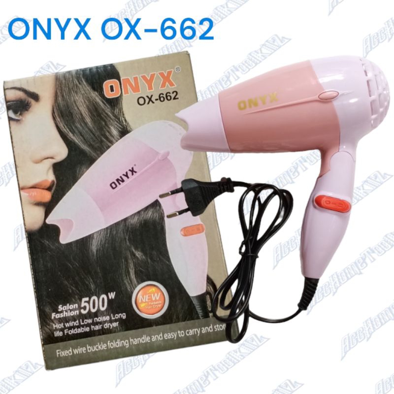 Hair Dryer Lipat Mini ONYX - 662 500 Watt / Pengering Rambut