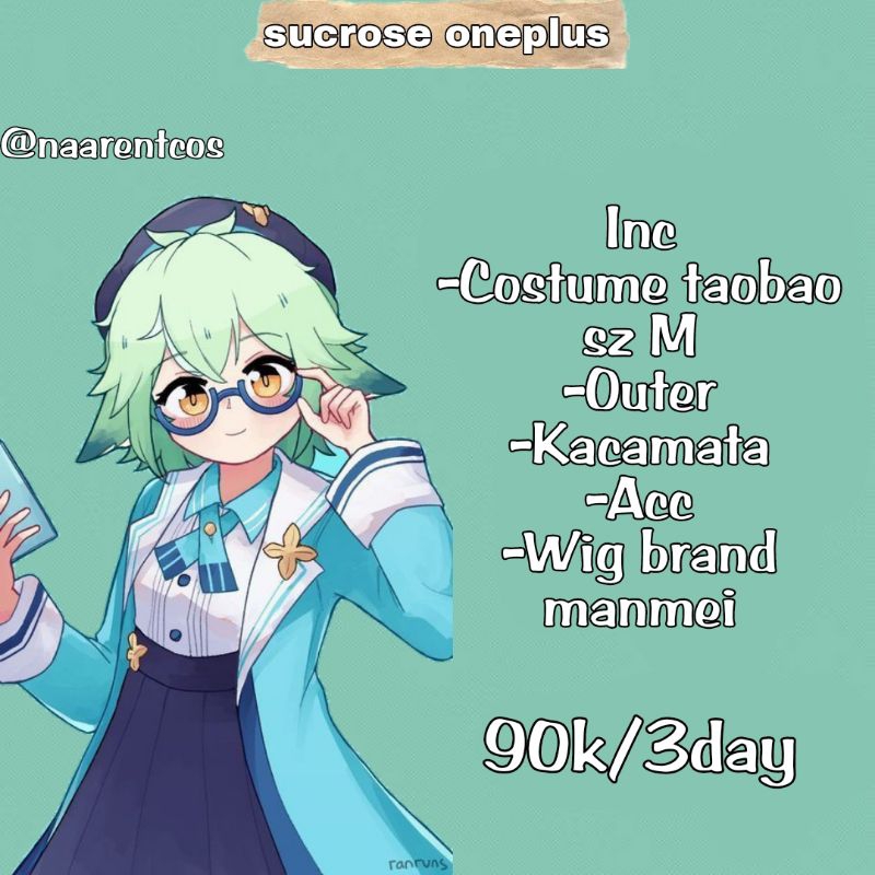 sucrose oneplus cosplay (rental)