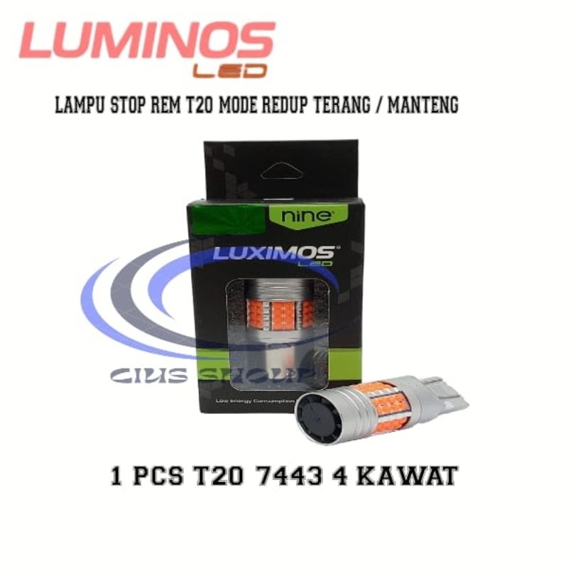 SATU PCS LAMPU LED STOP REM NL2 BAY15D S25/ T20 48 TITIK 30W MODE REDUP TERANG TURBO FAN LUXIMOS NINE STOP REM MOBIL