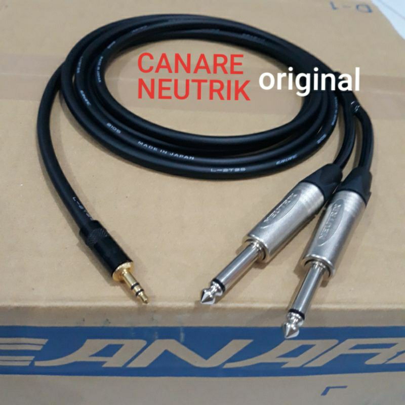 kabel Canare (Japan) 5 m jack Neutrik  akai TRS 3,5 mm to 2 akai mono