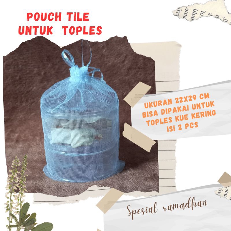 

pouch tile serut untuk toples kue kering