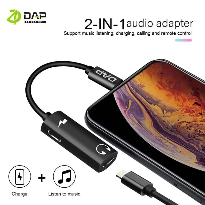 DAP kabel Audio AUX Lightning 2 in 1 plug Type C